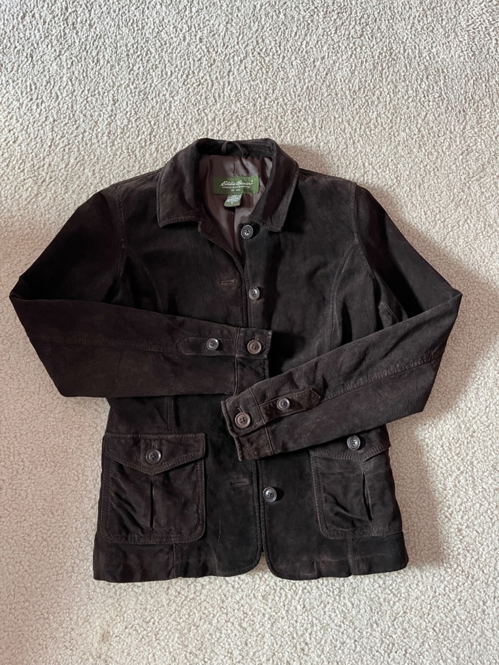 Eddie Bauer Women's Brown Suede Jacket Size Small - Picture 3 of 10